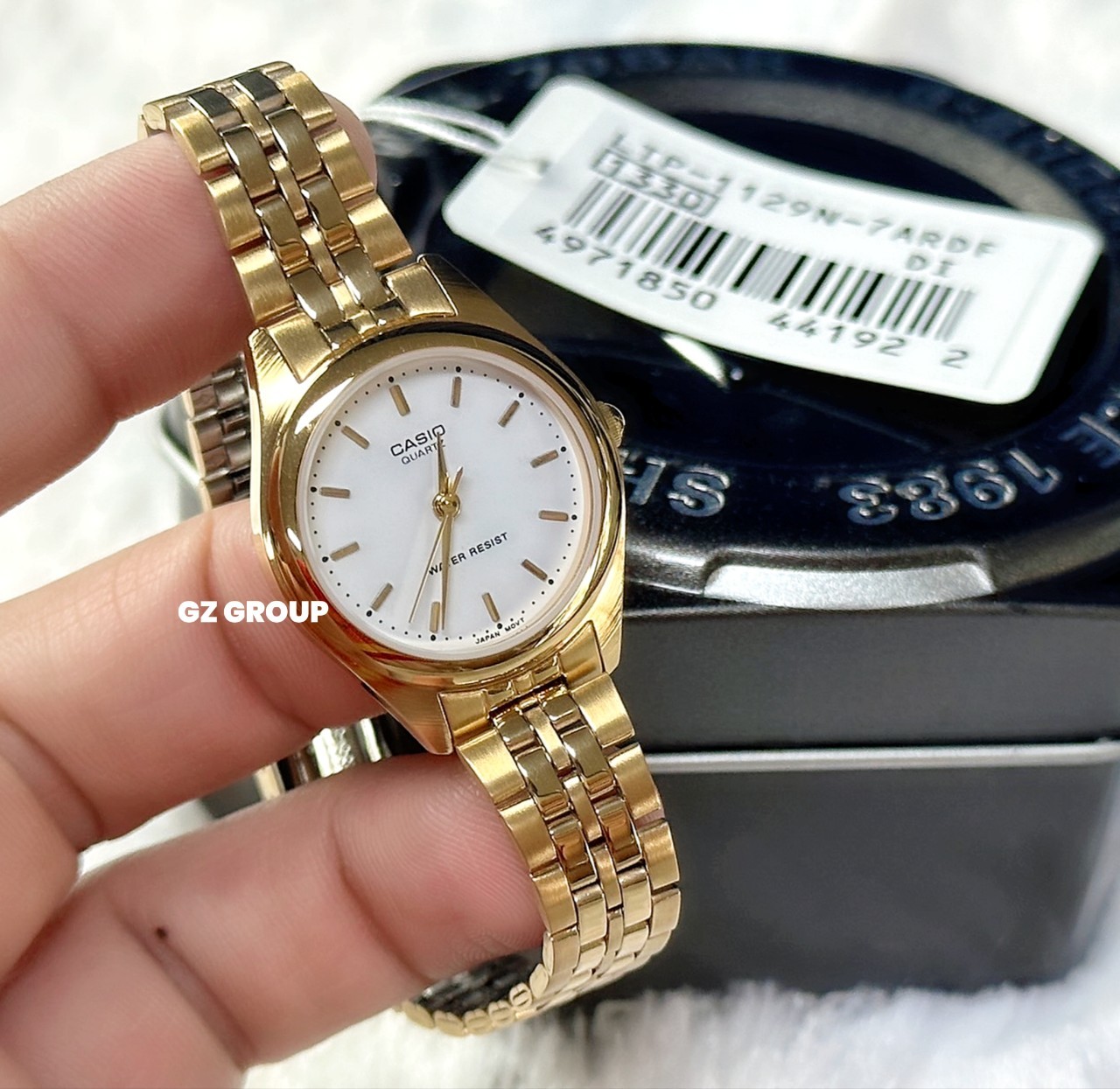 CASIO MID YEAR SALE นาฬิกาคาสิโอ พร้อมส่ง นาฬิกาข้อมือ นาฬิกากันน้ำ นาฬิกาของแท้ BTS ประกันศูนย์ CMG 1 ปี รุ่น LTP-1129N-7A นาฬิกาสีทอง