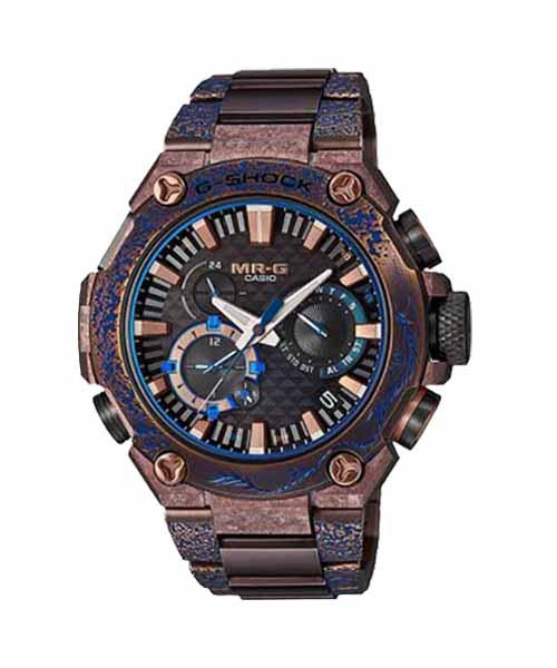 CASIO G-SHOCK นาฬิกาข้อมือ นาฬิกากันน้ำ นาฬิกาของแท้ ประกันศูนย์ CMG 1 ปี รุ่น MRG-B2000SH-5A นาฬิกาสีน้ำตาล