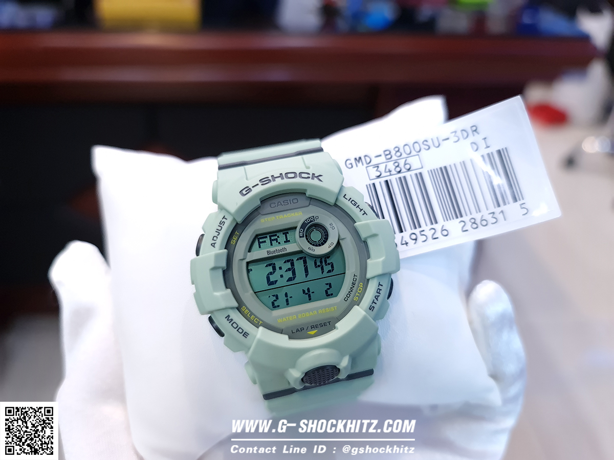 CASIO G-SHOCK นาฬิกาข้อมือ นาฬิกากันน้ำ นาฬิกาของแท้ ประกันศูนย์ CMG 1 ปี รุ่น GMD-B800SU-3D นาฬิกาสีเขียว