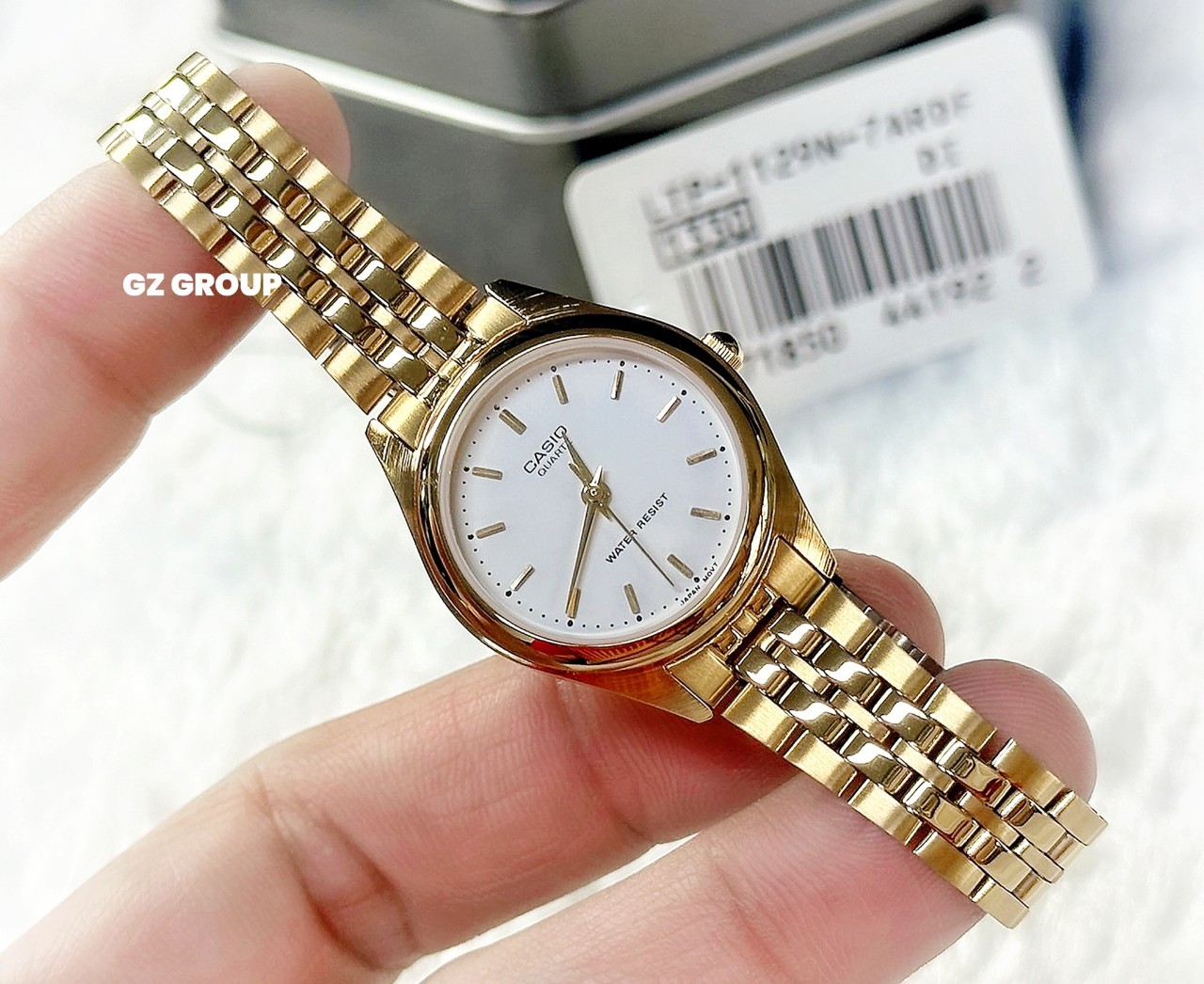 CASIO MID YEAR SALE นาฬิกาคาสิโอ พร้อมส่ง นาฬิกาข้อมือ นาฬิกากันน้ำ นาฬิกาของแท้ BTS ประกันศูนย์ CMG 1 ปี รุ่น LTP-1129N-7A นาฬิกาสีทอง