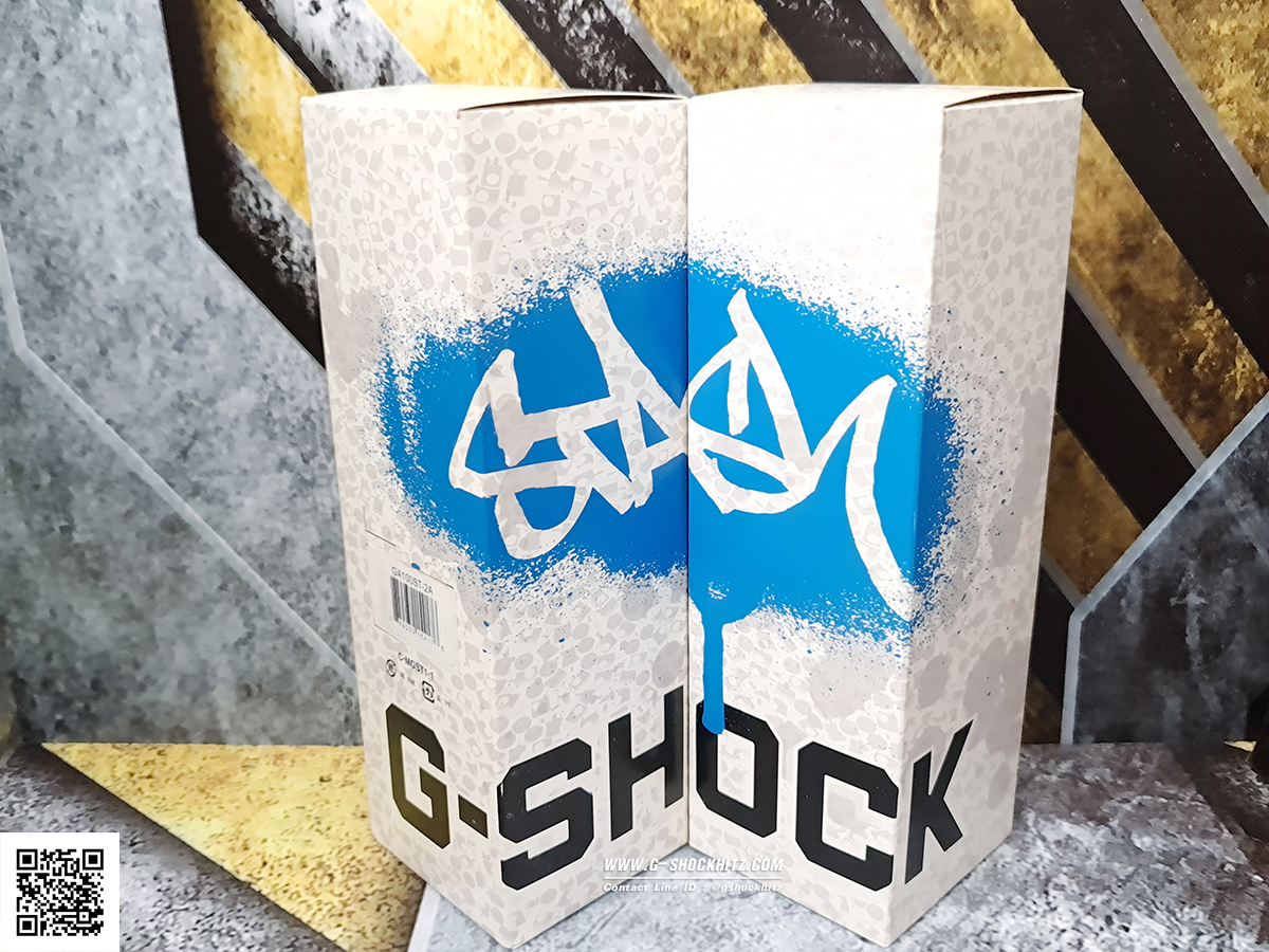 CASIO MID YEAR SALE G-SHOCK พร้อมส่ง นาฬิกาข้อมือ นาฬิกากันน้ำ นาฬิกาของแท้ ประกันศูนย์ CMG 1 ปี รุ่น GA-100ST-2A นาฬิกาสีน้้ำเงิน