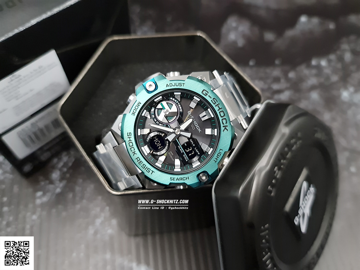 CASIO G-SHOCK นาฬิกาข้อมือ นาฬิกากันน้ำ นาฬิกาของแท้ ประกันศูนย์ CMG 1 ปี รุ่น GST-B400CD-1A3 นาฬิกาสีเงิน
