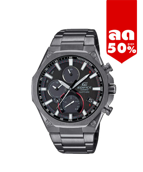 CASIO EDIFICE นาฬิกาข้อมือ นาฬิกากันน้ำ นาฬิกาของแท้ ประกันศูนย์ CMG 1 ปี รุ่น EQB-1100DC-1A นาฬิกาสีดำ