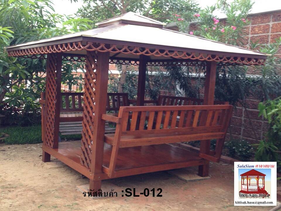 รหัสสินค้า : SL-012 : ศาลาทางบาหลี สีเสาเหลี่ยม ขนาด 2 X 2 X 3 เมตร