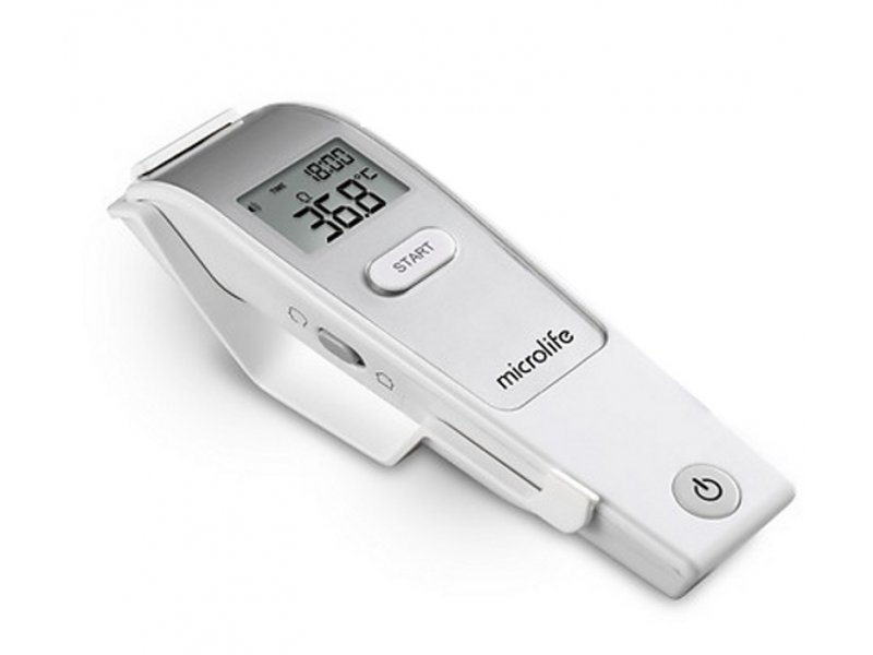 เครื่องวัดอุณหภูมิทางหน้าผาก ระบบอินฟาเรด ยี่ห้อ ไมโครไลฟ์ Microlife รุ่น FR1MF1 (แทน) FR1DL1 ใช้วัดไข้ทางหน้าผากโดยที่เครื่องไม่ต้องสัมผัสกับผิวหนัง มีแสงสีฟ้านาทางทาให้ไม่พลาดตำแหน่งในการวัด ผลิตภัณฑ์สวิตเซอร์แลนด์ รับประกันสินค้า 2 ปี พร้อมดูแลตลอดอายุ