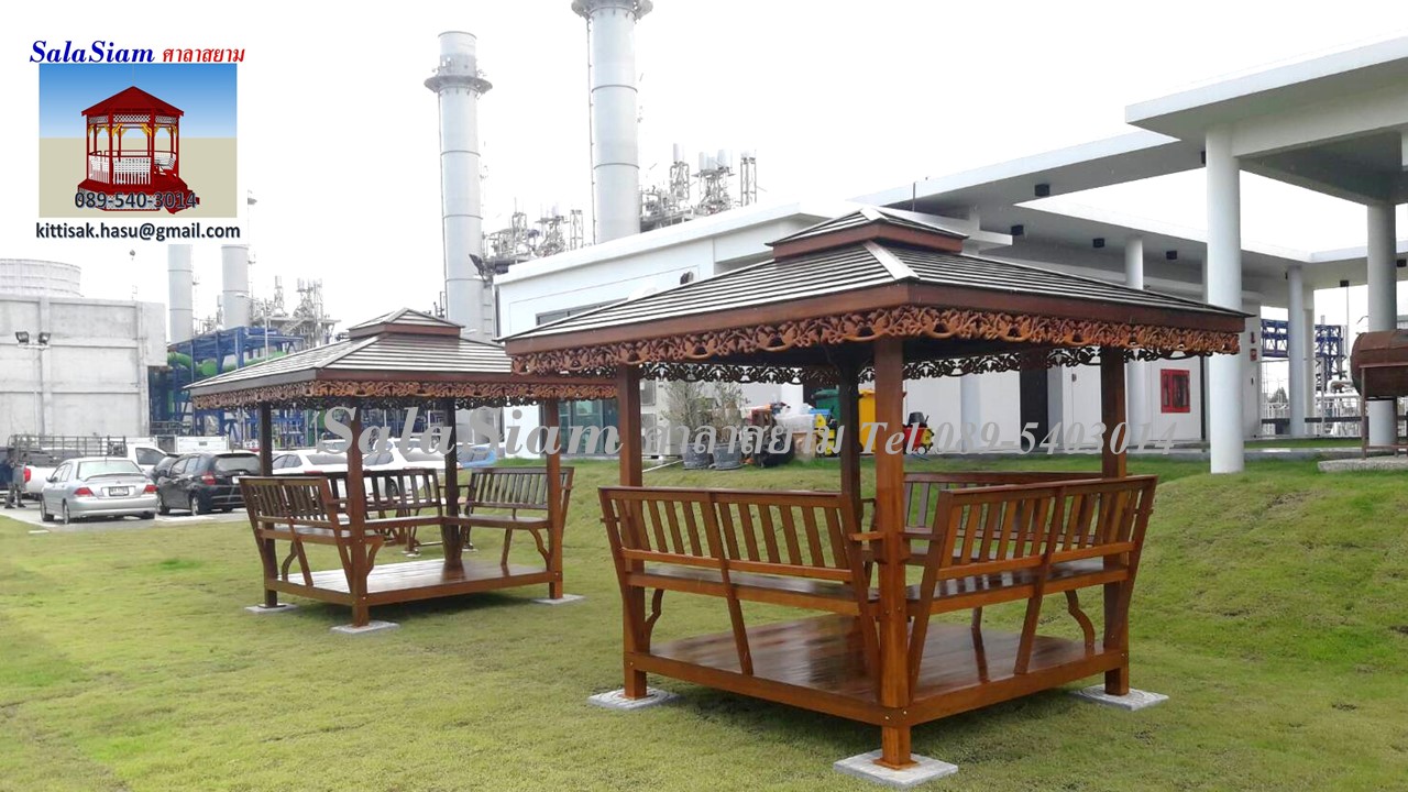 ผลงานการส่งมอบศาลาไม้ทรงบาหลี บริษัท Gulf TS 3 & 4 Company Limited โรงไฟฟ้าตาสิทธิ์ 3 & 4 นิคมอุตสาหกรรม อีสเทิร์น ซีบอร์ด (ระยอง)