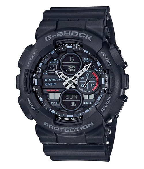 CASIO G-SHOCK นาฬิกาข้อมือ นาฬิกากันน้ำ นาฬิกาของแท้ ประกันศูนย์ CMG 1 ปี รุ่น GA-140-1A1 นาฬิกาสีดำ