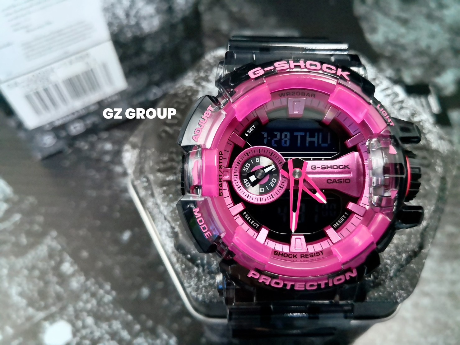 CASIO MID YEAR SALE G-SHOCK พร้อมส่ง นาฬิกาข้อมือ นาฬิกากันน้ำ นาฬิกาของแท้ ประกันศูนย์ CMG 1 ปี รุ่น GA-400SK-1A4 นาฬิกาสีใสดำ