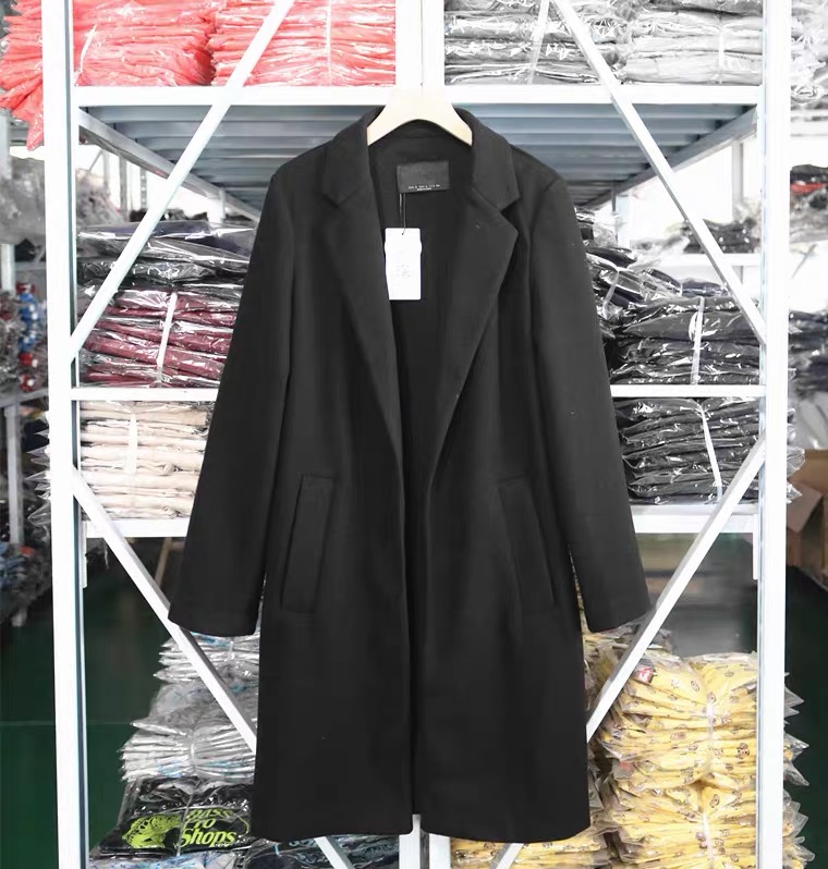 เสื้อโค้ท เสื้อโค้ทกันหนาว โค้ทวูล tailored knot coat สีเบจ แบรนด์ STRADIVARIUS สำเนา