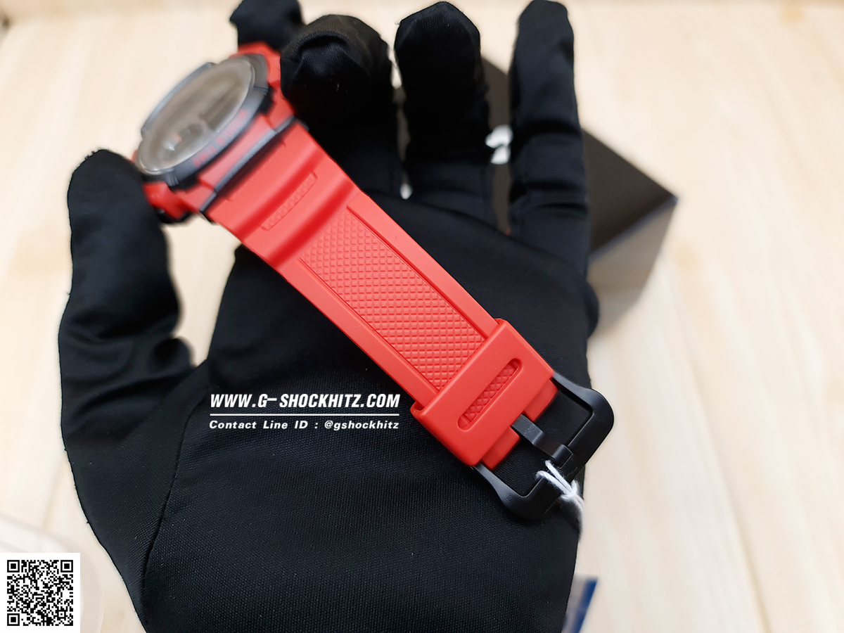 CASIO นาฬิกาคาสิโอ นาฬิกาข้อมือ นาฬิกากันน้ำ นาฬิกาของแท้ ประกันศูนย์ CMG 1 ปี รุ่น AE-1000W-4A นาฬิกาสีแดง
