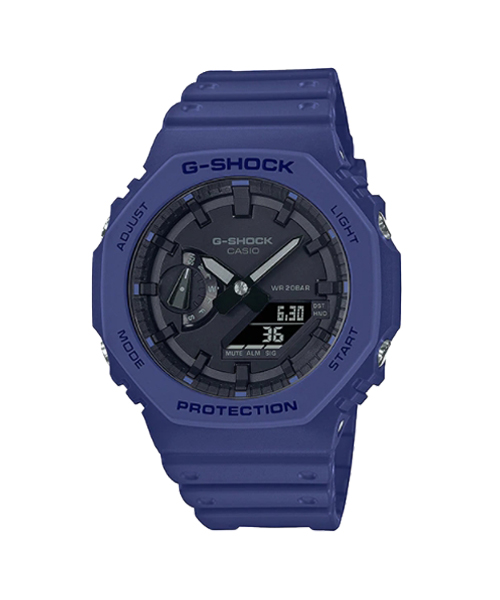 CASIO MID YEAR SALE G-SHOCK พร้อมส่ง นาฬิกาข้อมือ นาฬิกากันน้ำ นาฬิกาของแท้ ประกันศูนย์ CMG 1 ปี รุ่น GA-2100-2A นาฬิกาสีน้ำเงิน