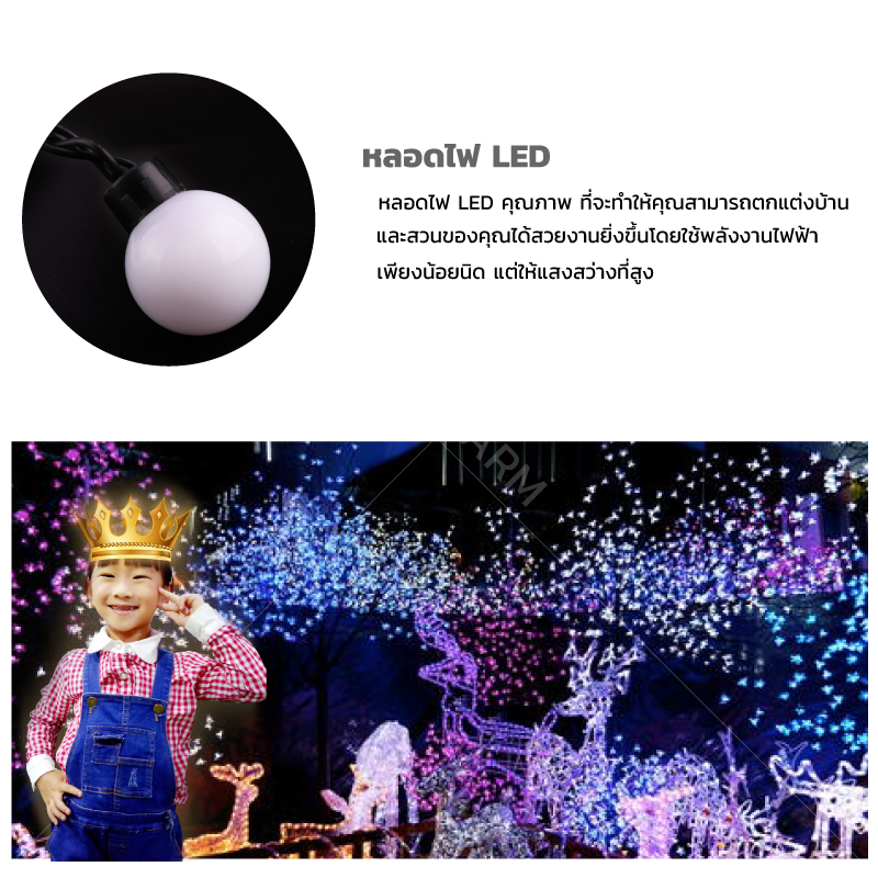 ไฟเชอรี่สีวอมไวท์ ไฟเชอรี่LED ไฟประดับตกแต่งตามงานเทศการต่างๆ
