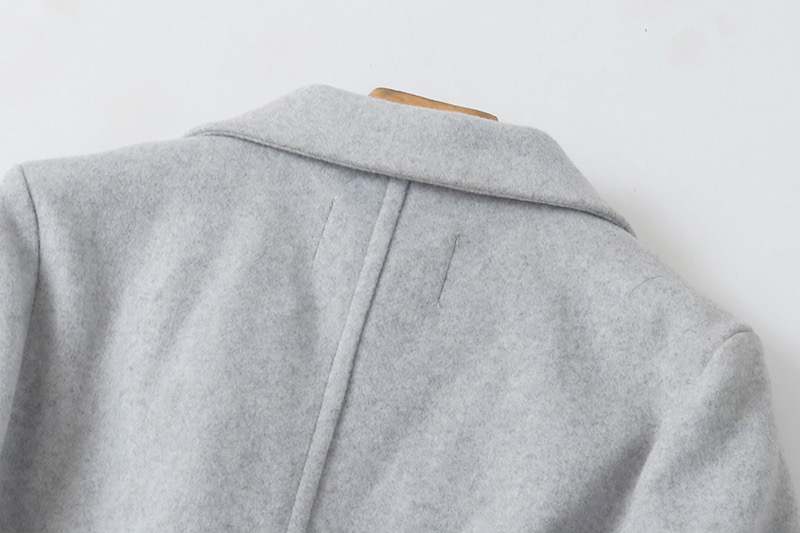 เสื้อโค้ท เสื้อโค้ทกันหนาว โค้ทวูล tailored knot coat สีเบจ แบรนด์ STRADIVARIUS สำเนา