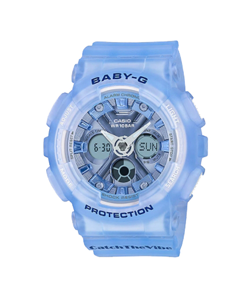 CASIO BABY-G นาฬิกาข้อมือ นาฬิกากันน้ำ นาฬิกาของแท้ ประกันศูนย์ CMG 1 ปี รุ่น BA-130CV-2A นาฬิกาสีฟ้า