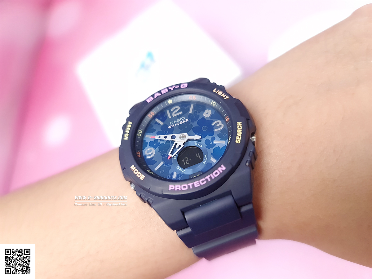 CASIO BABY-G นาฬิกาข้อมือ นาฬิกากันน้ำ นาฬิกาของแท้ ประกันศูนย์ CMG 1 ปี รุ่น BGA-260FL-2A นาฬิกาสีน้ำเงิน
