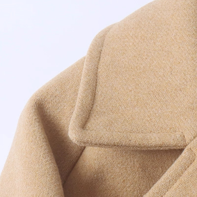 Love tree เสื้อโค้ทกันหนาว เสื้อกันหนาว peacoat contempoโค้ทวูล สีcamel belt coat สีครีมเบจ แบรนด์ ANNA FIELD สำเนา Camel