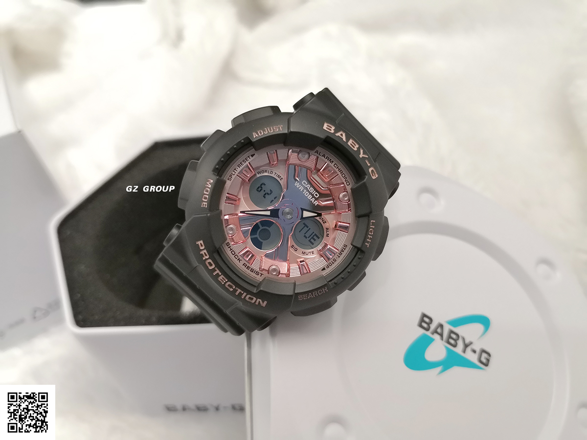 CASIO BABY-G นาฬิกาข้อมือ นาฬิกากันน้ำ นาฬิกาของแท้ ประกันศูนย์ CMG 1 ปี รุ่น BA-130-1A4 นาฬิกาสีดำ