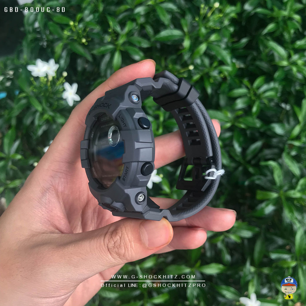 CASIO G-SHOCK นาฬิกาข้อมือ นาฬิกากันน้ำ นาฬิกาของแท้ ประกันศูนย์ CMG 1 ปี รุ่น GBD-800UC-8 นาฬิกาสีเทา