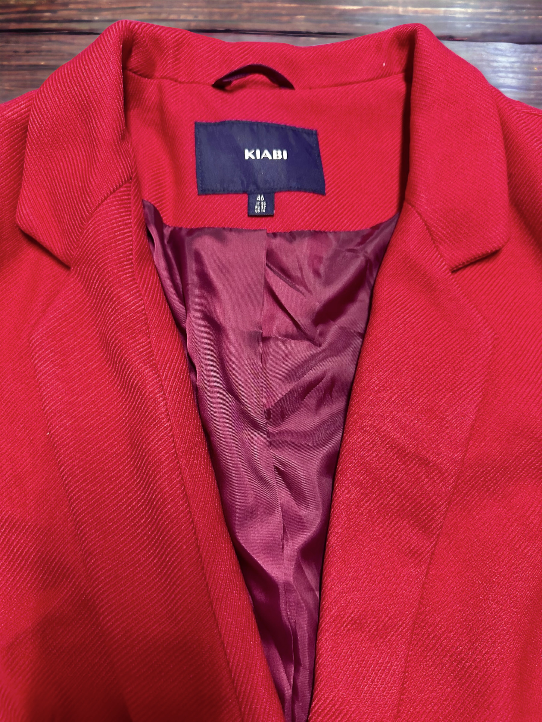 เสื้อโค้ทวูล เสื้อโค้ท โค้ทสีแแดง แบรนด KIABI