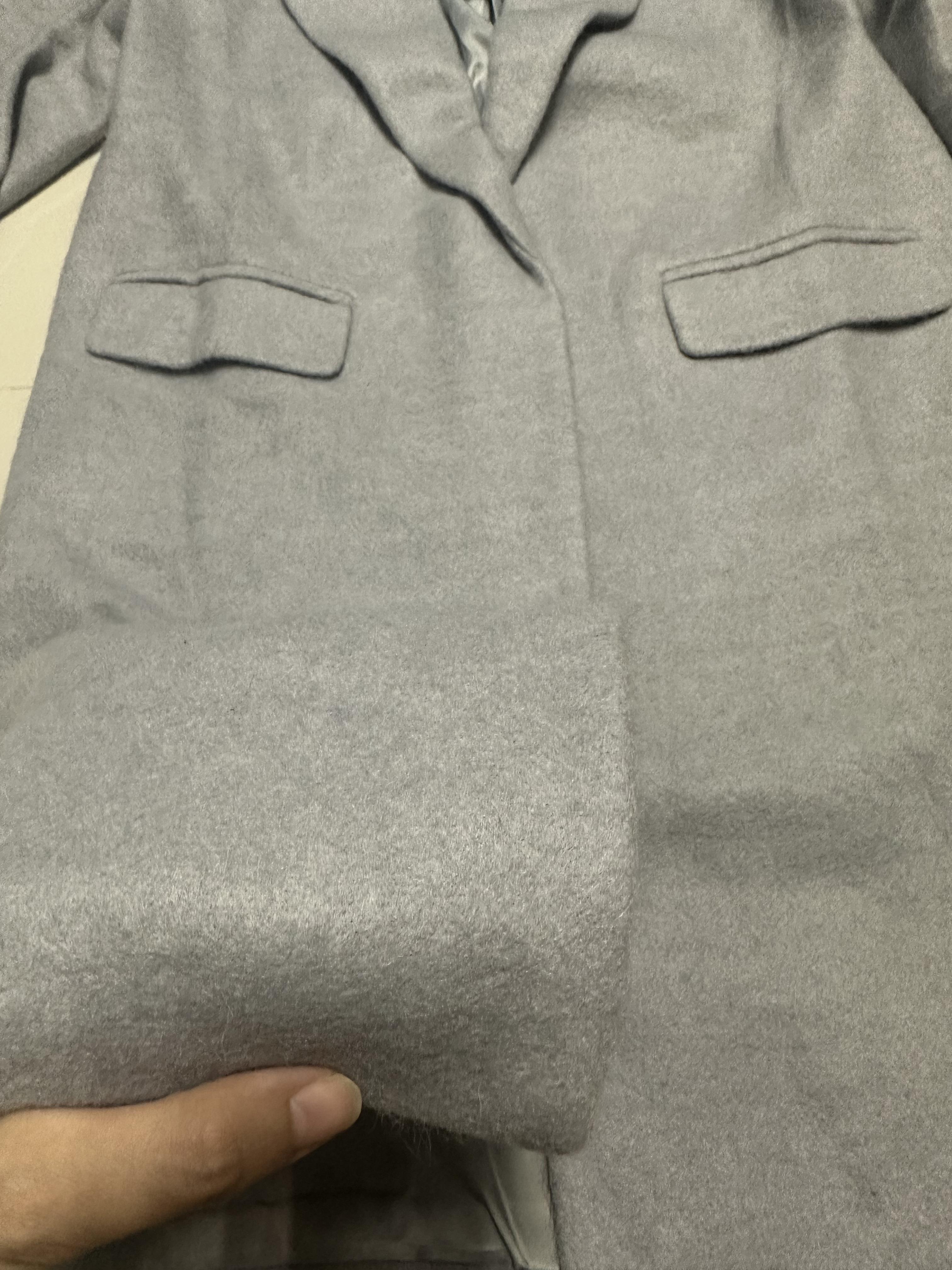เสื้อโค้ท เสื้อกันหนาว เนื้อผ้าสักหลาดวูล สีเทา แบรนด์ COOPOOL