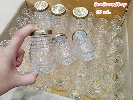 *หมด*ขวดน้ำผึ้ง ขวดกลมเกลียว 80ml ขวดชำร่วย