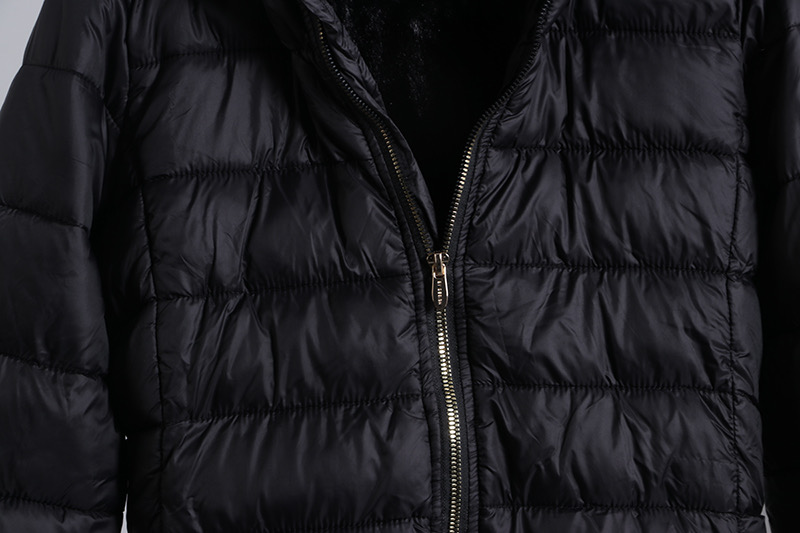 D by design เสื้อกันหนาว เสื้อฮู้ดเฟอร์ บุนวมอุ่น แบรนด์ D by design (padded puffer ดำ