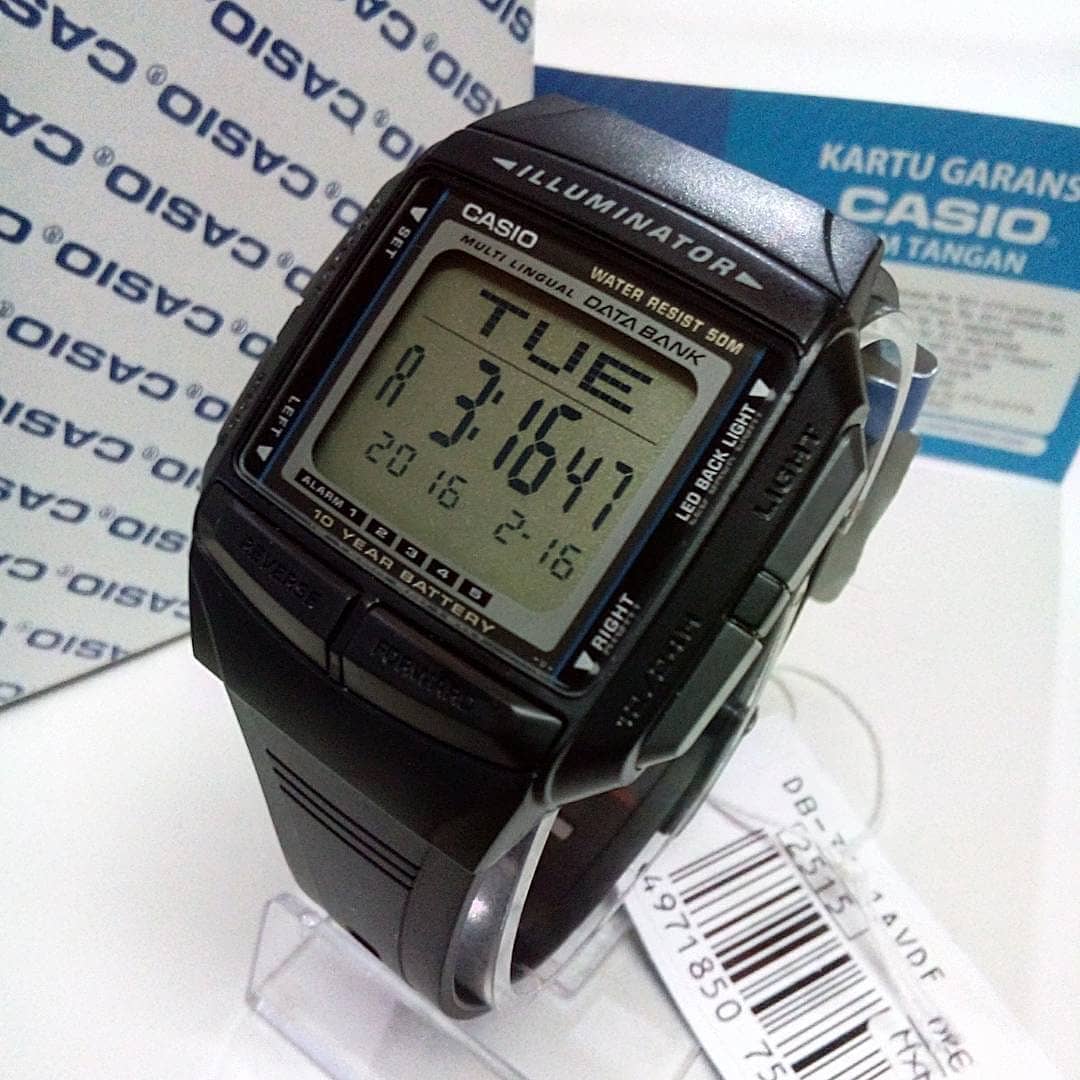 CASIO นาฬิกาคาสิโอ นาฬิกาข้อมือ นาฬิกากันน้ำ นาฬิกาของแท้ ประกันศูนย์ CMG 1 ปี รุ่น DB-36-1A นาฬิกาสีดำ