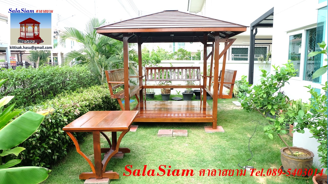 ผลงานการส่งมอบศาลาชิงช้าของคุณ กาญจณา ใจกว้าง ม.ศุภาลัยการ์เดน วิลล์ บางเดื่อ ปทุมธานี