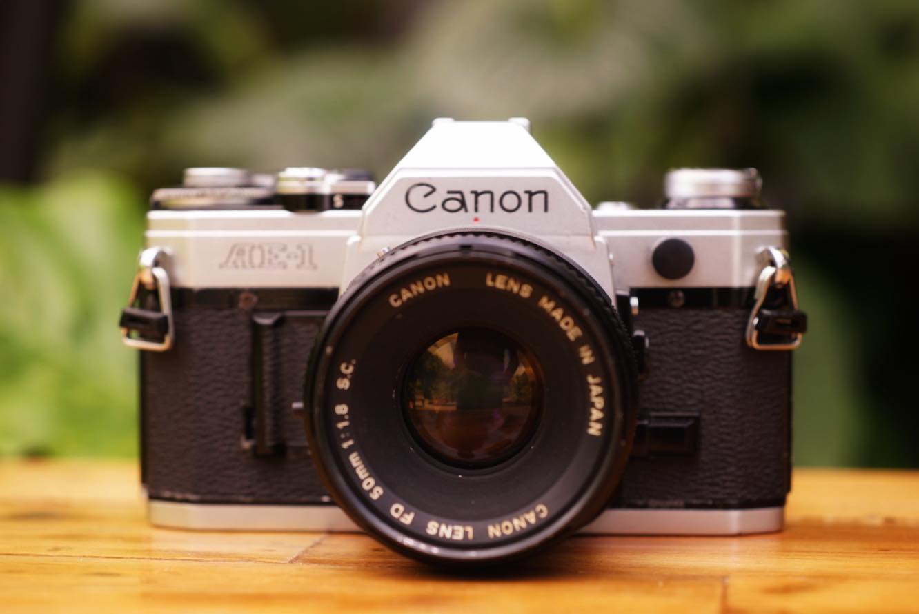 CANON AE-1+ CANON LENS FD 50MM.F1.8SC.