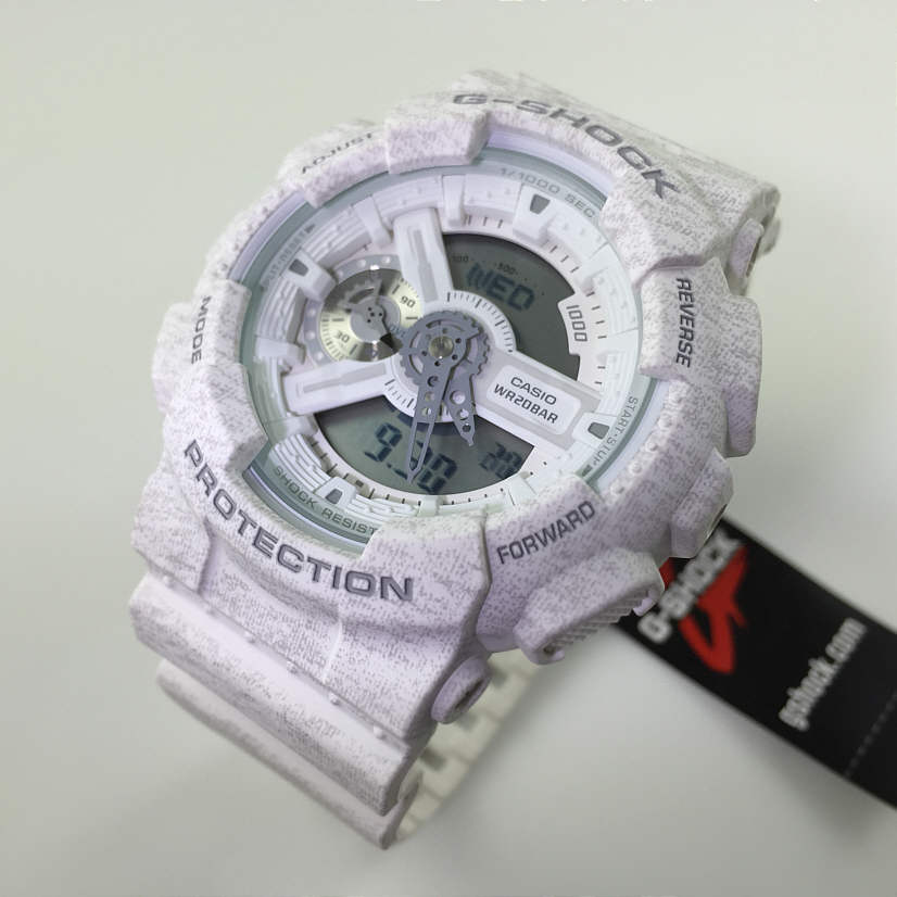 CASIO G-SHOCK นาฬิกาข้อมือ นาฬิกากันน้ำ นาฬิกาของแท้ ประกันศูนย์ CMG 1 ปี รุ่น GA-110HT-8A นาฬิกาสีเทา