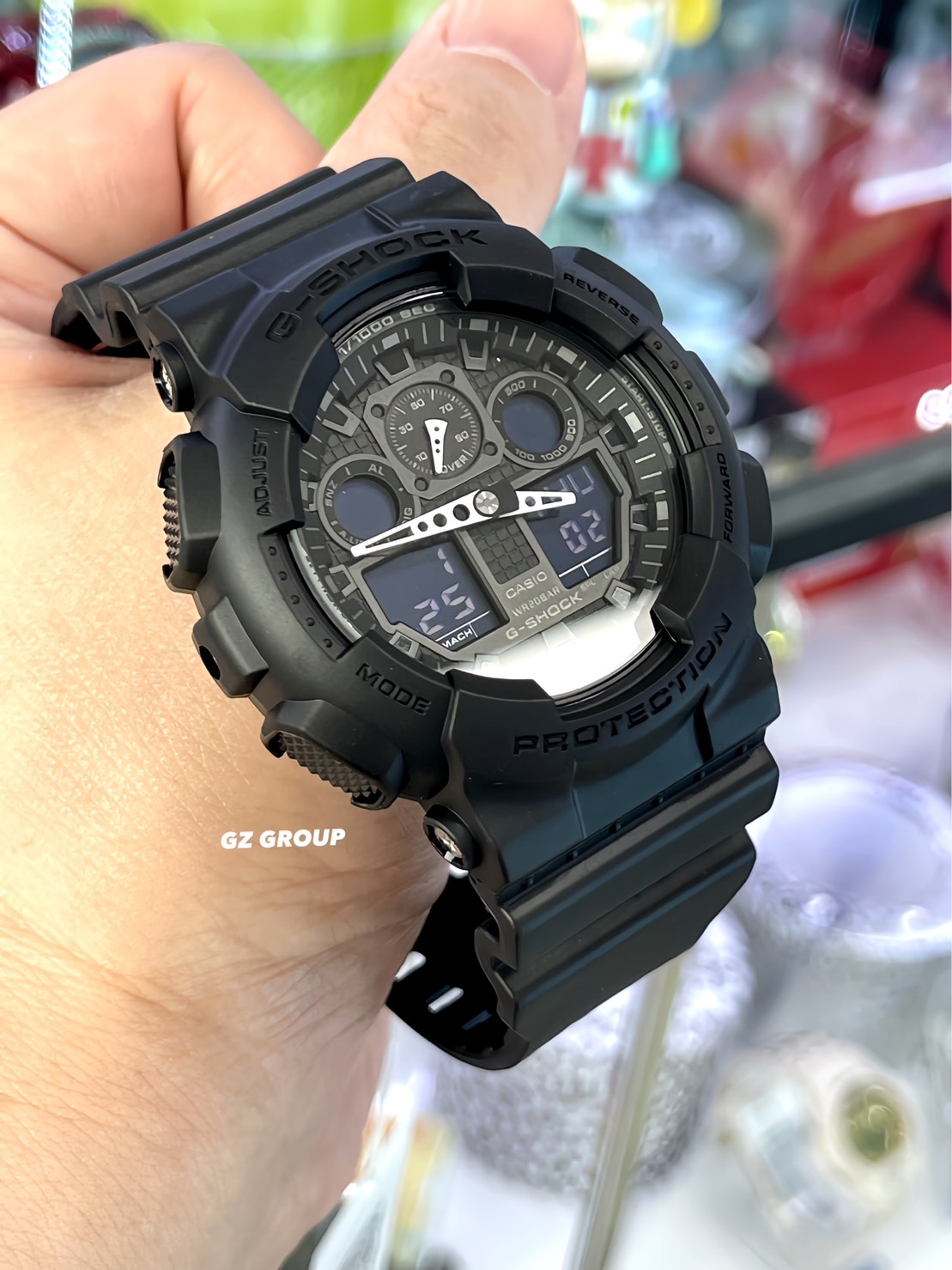 CASIO G-SHOCK นาฬิกาข้อมือ นาฬิกากันน้ำ นาฬิกาของแท้ ประกันศูนย์ CMG 1 ปี รุ่น GA-100-1A1 นาฬิกาสีดำ