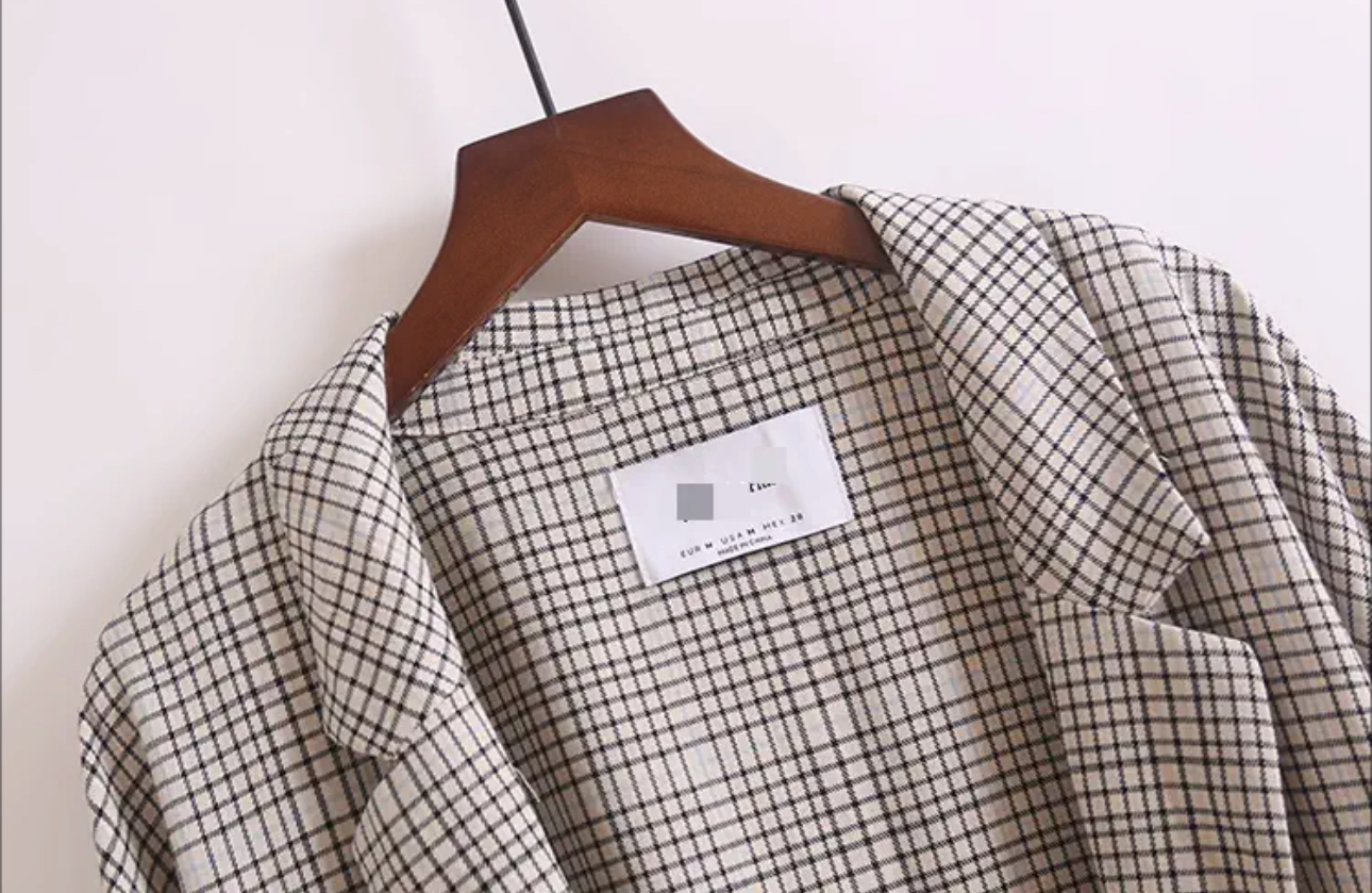 เสื้อโค้ท เบลเซอร์ โค้ทลายตาราง checked แบรนด์ STRADIVARIUS