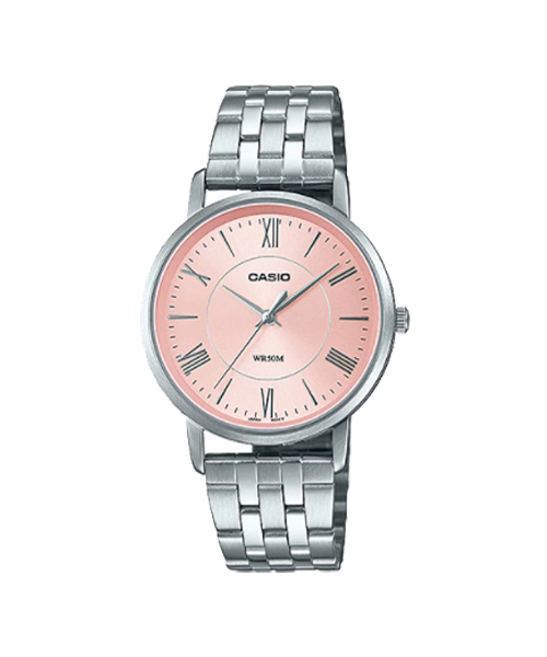 CASIO นาฬิกาคาสิโอ นาฬิกาข้อมือ นาฬิกากันน้ำ นาฬิกาของแท้ ประกันศูนย์ CMG 1 ปี รุ่น LTP-B110D-4A นาฬิกาสีเงิน