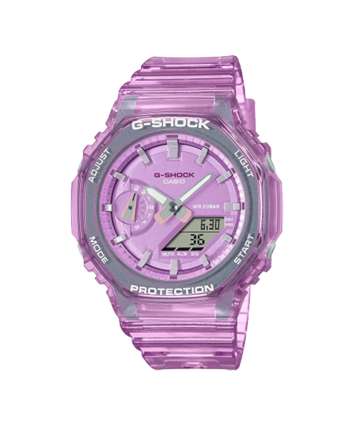 CASIO MID YEAR SALE G-SHOCK นาฬิกาข้อมือ นาฬิกากันน้ำ นาฬิกาของแท้ ประกันศูนย์ CMG 1 ปี รุ่น GMA-S2100SK-4A นาฬิกาสีม่วง