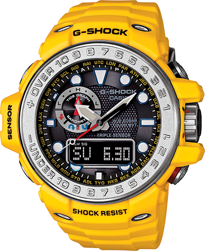 CASIO G-SHOCK นาฬิกาข้อมือ นาฬิกากันน้ำ นาฬิกาของแท้ ประกันศูนย์ CMG 1 ปี รุ่น GWN-1000-9A นาฬิกาสีเหลือง