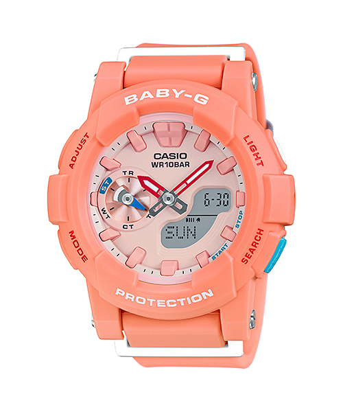 CASIO BABY-G นาฬิกาข้อมือ นาฬิกากันน้ำ นาฬิกาของแท้ ประกันศูนย์ CMG 1 ปี รุ่น BGA-185-4A นาฬิกาสีส้ม