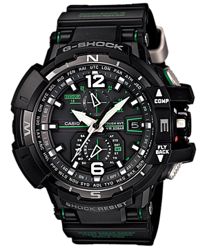 CASIO G-SHOCK นาฬิกาข้อมือ นาฬิกากันน้ำ นาฬิกาของแท้ ประกันศูนย์ CMG 1 ปี รุ่น GW-A1100-1A3 นาฬิกาสีดำ