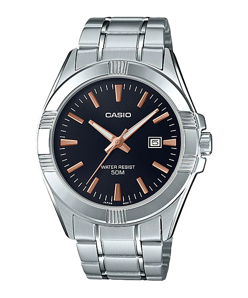 CASIO นาฬิกาคาสิโอ นาฬิกาข้อมือ นาฬิกากันน้ำ นาฬิกาของแท้ ประกันศูนย์ CMG 1 ปี รุ่น MTP-1308D-1A2 นาฬิกาสีเงิน