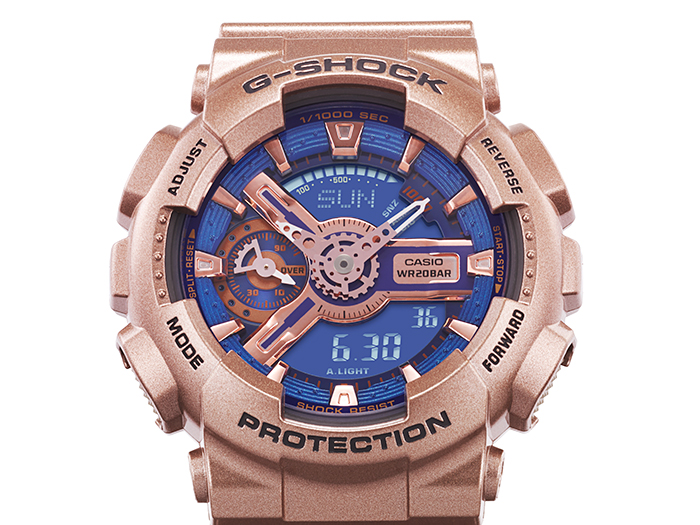 CASIO G-SHOCK นาฬิกาข้อมือ นาฬิกากันน้ำ นาฬิกาของแท้ ประกันศูนย์ CMG 1 ปี รุ่น GMA-S110GD-2A นาฬิกาสีน้ำเงิน