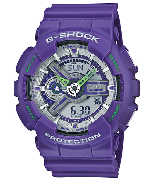 CASIO G-SHOCK นาฬิกาข้อมือ นาฬิกากันน้ำ นาฬิกาของแท้ ประกันศูนย์ CMG 1 ปี รุ่น GA-110DN-6A นาฬิกาสีม่วง