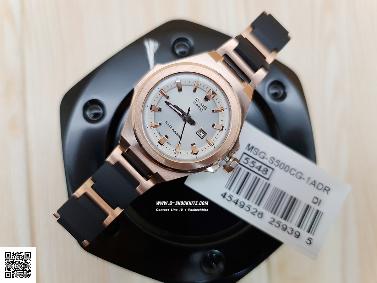 CASIO MID YEAR SALE G-MS พร้อมส่ง นาฬิกาข้อมือ นาฬิกากันน้ำ นาฬิกาของแท้ ประกันศูนย์ CMG 1 ปี รุ่น MSG-S500CG-1A นาฬิกาสีดำ