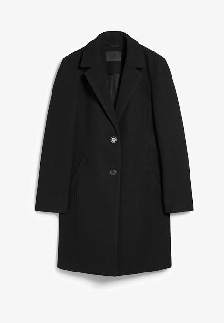 เสื้อโค้ทวูล Trench coat เสื้อโค้ทวูล โค้ทสีดำ แบรนด์ C&A
