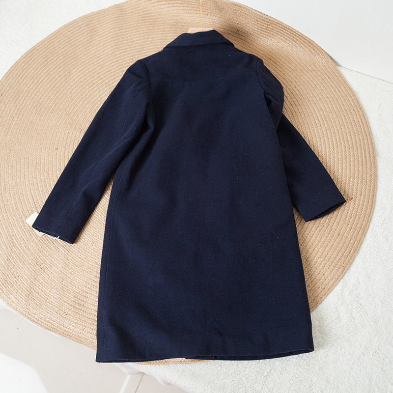 Gyle เสื้อโค้ท เสื้อกันหนาว เนื้อผ้าสักหลาดวูล โค้ทวูลสีดำ แต่งกระดุมสองแถว แบรนด์ GYLE (JAPAN)
