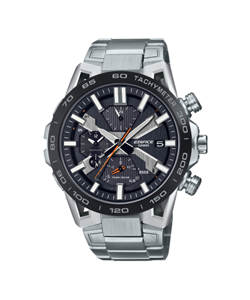 CASIO EDIFICE นาฬิกาข้อมือ นาฬิกากันน้ำ นาฬิกาของแท้ ประกันศูนย์ CMG 1 ปี รุ่น EQB-2000DB-1A นาฬิกาสีเงิน