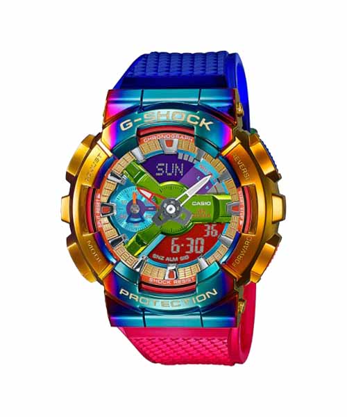 CASIO G-SHOCK นาฬิกาข้อมือ นาฬิกากันน้ำ นาฬิกาของแท้ ประกันศูนย์ CMG 1 ปี รุ่น GM-110RB-2A นาฬิกาสีน้ำเงิน