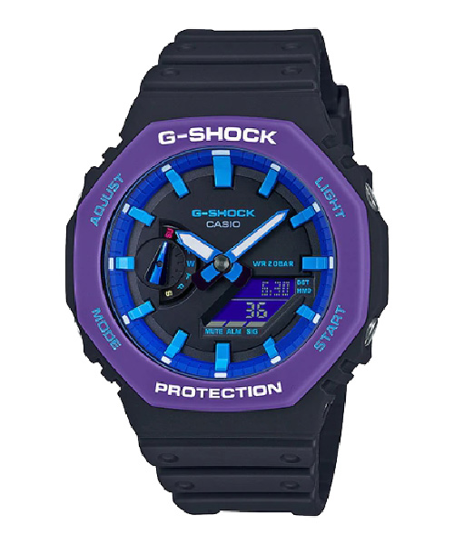 CASIO G-SHOCK นาฬิกาข้อมือ นาฬิกากันน้ำ นาฬิกาของแท้ ประกันศูนย์ CMG 1 ปี รุ่น GA-2100THS-1A นาฬิกาสีดำ