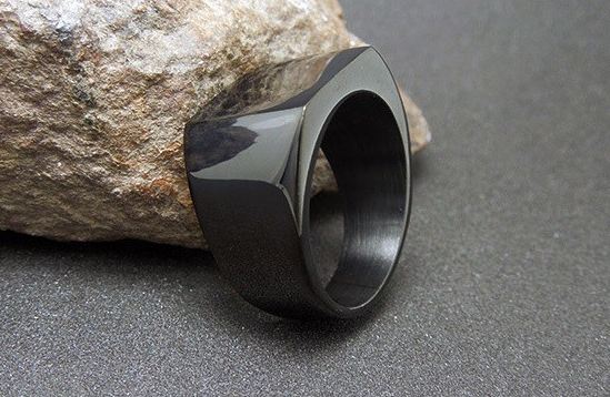 แหวนผู้ชาย สีดำ Stainless Steel แหวนเกลี้ยง สแตนเลส ออกแบบ หน้าตัด สี่เหลี่ยม สวยเท่ ของขวัญเก๋ ๆ ให้แฟน สวยหรู มีระดับ 219865