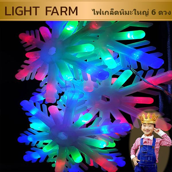 ไฟเกล็ดหิมะ ใหญ่ 6 ดวง