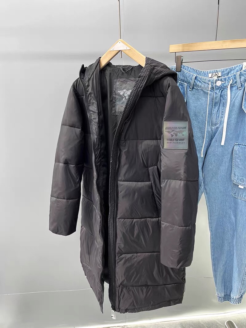 FB sister เสื้อกันหนาว เสื้อฮู้ดเฟอร์กันหนาว บุนวมอุ่น แบรนด์ FB SISTER (Long parka) ( Puffer Jacket ) ดำ