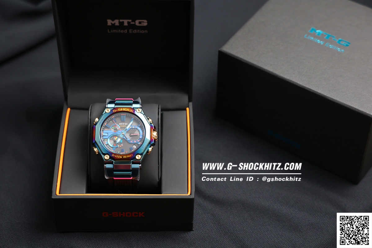 CASIO G-SHOCK นาฬิกาข้อมือ นาฬิกากันน้ำ นาฬิกาของแท้ ประกันศูนย์ CMG 1 ปี รุ่น MTG-B2000PH-2A นาฬิกาสีน้ำเงิน